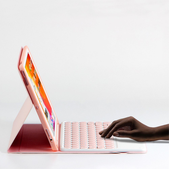 Case + keyboard iPad Pro 11 2021 / 2018, iPad Air 10.9 4 2020 / 5 2022, Pen Slot, pink rose gold