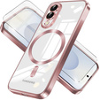 Case for Samsung Galaxy S25 Edge, Electro MagSafe, pink rose gold + Screen Glass