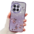 Case for OnePlus 12 5G, Glitter Flower, purple