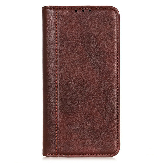 Case for Samsung Galaxy A26, Wallet Litchi Leather, brown