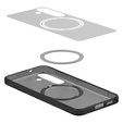Spigen MagSafe Case for Samsung Galaxy S25, Ultra Hybrid, transparent / black + 9H Tempered Glass
