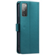 Flip case for Samsung Galaxy S20 FE, Rhombus Crossbody Leather, dark green