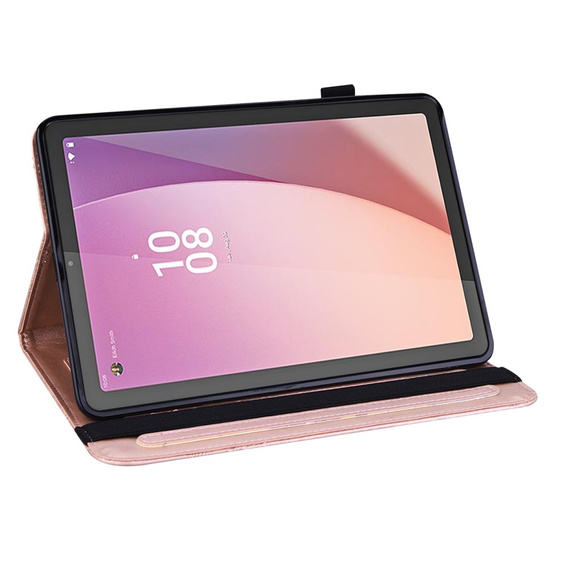 Flap case for Lenovo Tab M9, flower, pink rose gold