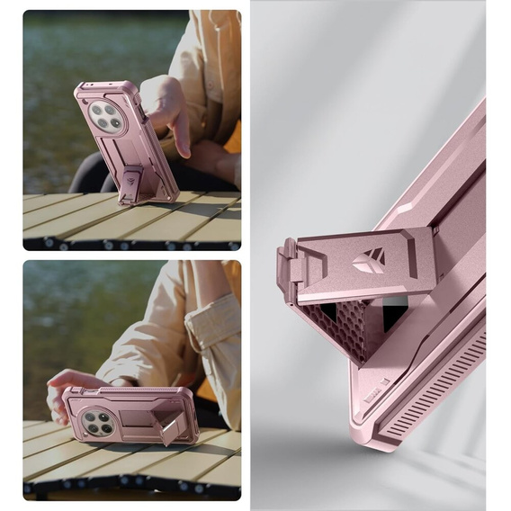 Armored case for OnePlus 12, Dexnor Full Body (Two Frames), pink