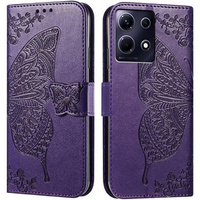 Flip case for Infinix Note 40 Pro, Butterfly, purple