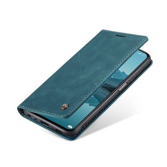 CASEME case for Xiaomi Redmi Note 10 Pro, Leather Wallet Case, blue
