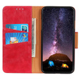 Flip case for Samsung Galaxy S25 Edge, Crazy Horse Wallet, red