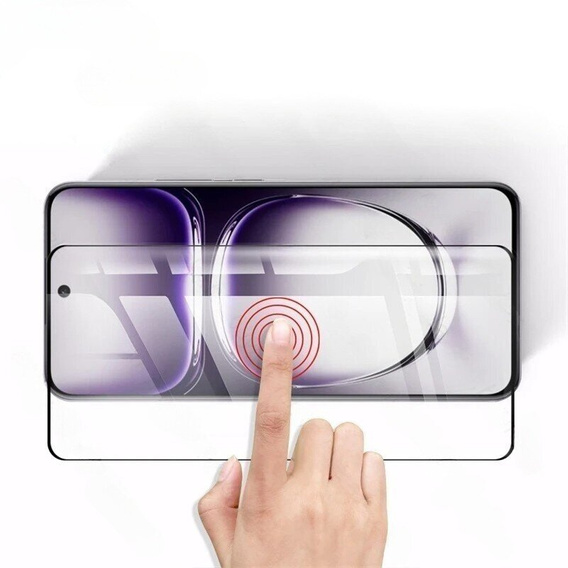 3D Tempered Glass for Oppo Reno 12 Pro, black frame