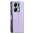Flip case for Xiaomi Redmi Note 13 Pro 4G / Xiaomi Redmi Note 14S / Xiaomi Poco M6 Pro 4G, Rhombus Crossbody Leather, purple