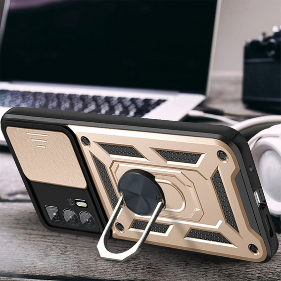 Case for Motorola Edge 20 Pro, CamShield Slide, gold