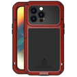 Love Mei Case for iPhone 14 Pro, armored with glass, red