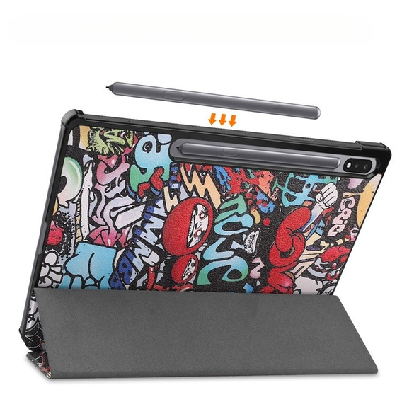 Case for Samsung Galaxy Tab S9 Plus, Smartcase, graffiti