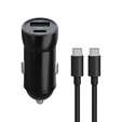 Maxlife PD/QC 20W car charger with USB-C – USB-C 60W cable for smartphones, tablets, navigation devices and other devices with USB/USB-C