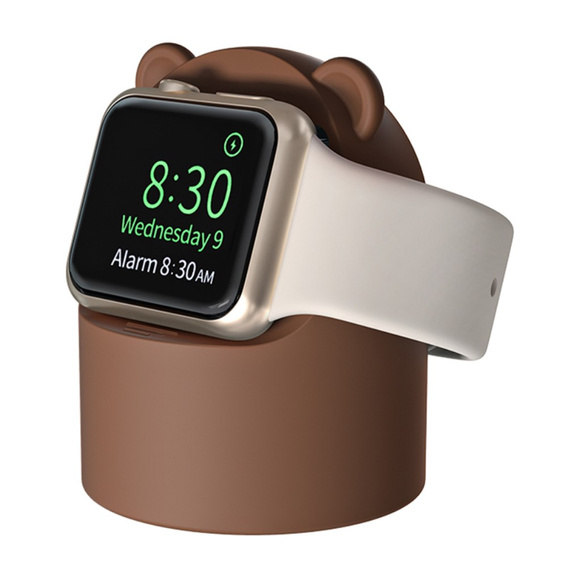 Charging Dock USB for Apple Watch 4/5/6/7/8/SE/Ultra - Brown