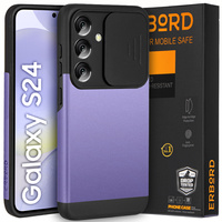 Case for Samsung Galaxy S24, ERBORD CamProtect Slide Camera, purple