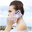 Case for Samsung Galaxy S24 Ultra, Leather Flower Card Slot, purple