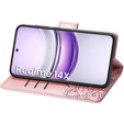Flip case for Realme 14X / Realme C75, Butterfly, pink rose gold
