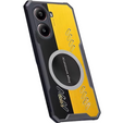 Case for Xiaomi Poco X7 Pro 5G, with magnetic sheet, transparent / black