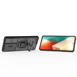 Case for Xiaomi Redmi Note 13 5G, KickStand Camera Lens, black