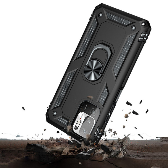 Armor Case for Xiaomi Redmi Note 10 5G, Nox Case Ring, black