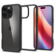Spigen case for iPhone 16 Pro, Ultra Hybrid, black + 9H Tempered Glass