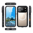 Case for iPhone 17 Pro, Waterproof IP68, SHELLBOX MagSafe, black