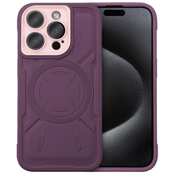 Case for iPhone 15 Pro Max, ERBORD Armor Mag, maroon