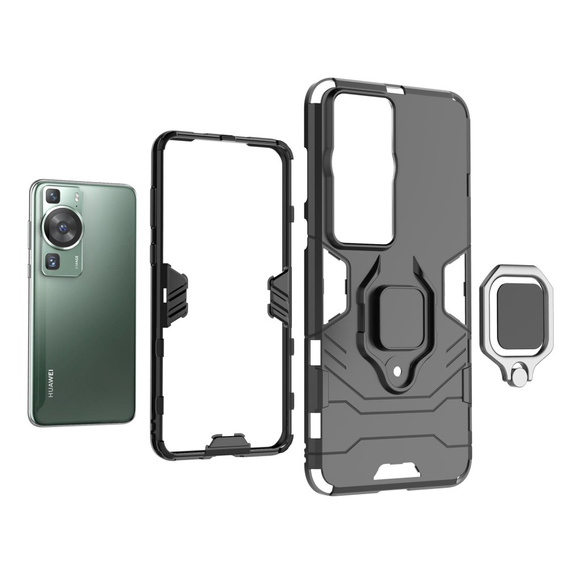 Case for Huawei P60 / P60 Pro, Kickstand Ring, black
