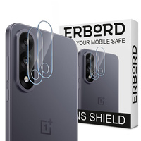 2x ERBORD Camera Tempered Glass for Realme 12 Pro / 12 Pro+, Transparent