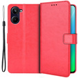 Flip case for Realme 10 4G, Split Leather, red