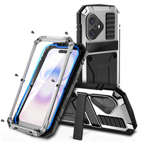 R-JUST case with stand and built-in glass for iPhone 17
