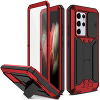 Case for Samsung Galaxy S21 Ultra, R-JUST CamShield Slide, armoured, red / black