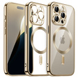 Case for iPhone 11 Pro Max, Electro MagSafe, gold + Screen Glass
