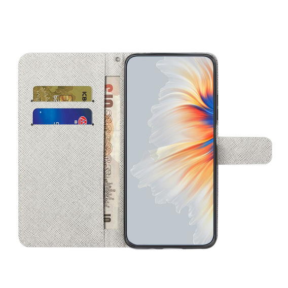 Flip case for Motorola Moto G53 5G / G23 / G13, Wallet, Cat & Tree, white