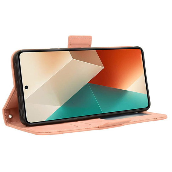 Flip case for Xiaomi Redmi Note 13 5G, Card Slot, pink