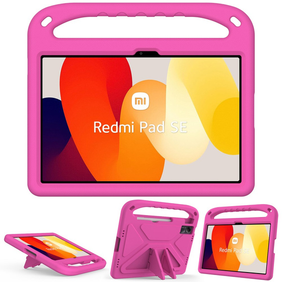 Children's Case for Xiaomi Redmi Pad SE 11", Children's Case with Handle, pink