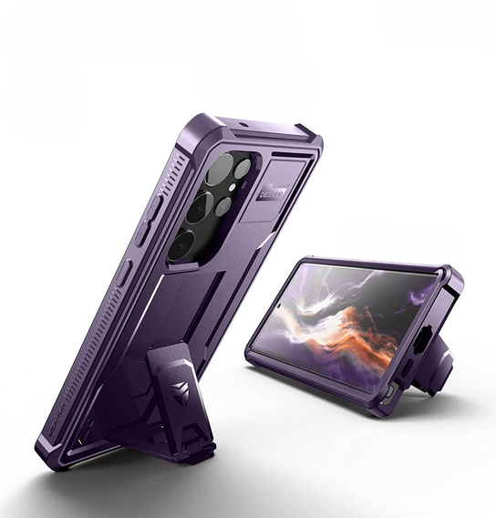Armored case for Samsung Galaxy S23 Ultra, Dexnor Full Body (Two Frames), purple