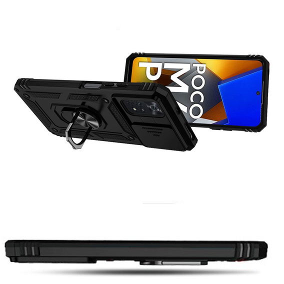 Case for Xiaomi Poco M4 Pro 4G, CamShield Slide, black