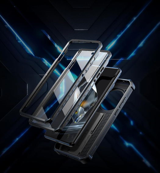 Armored case for OnePlus 12, Dexnor Full Body (Two Frames), black