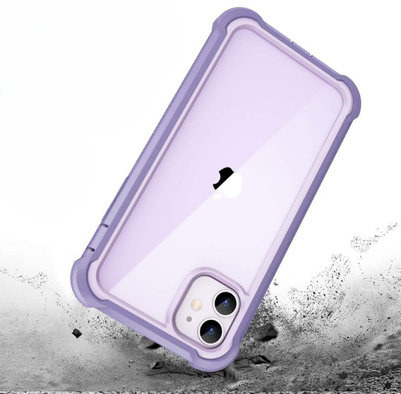 Case for iPhone 11, Dexnor Full Body Rugged, transparent / purple