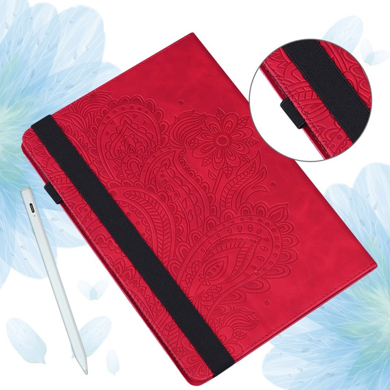 Flap case for Xiaomi Redmi Pad SE 11", flower, red