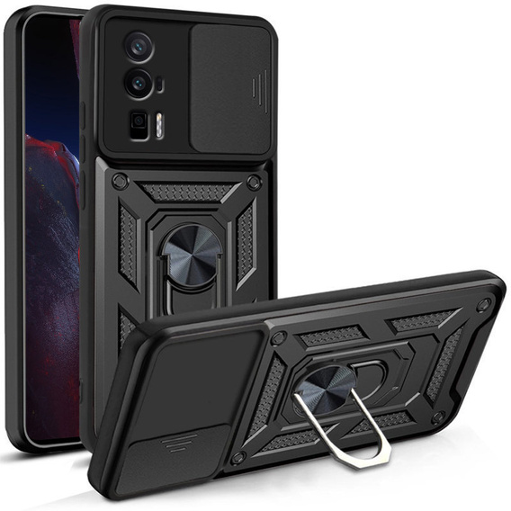 Case for Xiaomi Poco F5 Pro, CamShield Slide, black