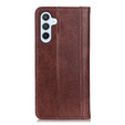 Split Leather flip case for Samsung Galaxy A57 5G, brown