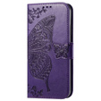 Flip case for Motorola Moto E13, Butterfly, purple