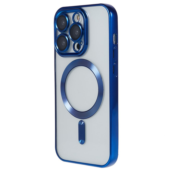 Case for iPhone 14 Pro, Electro MagSafe, blue + Screen Glass