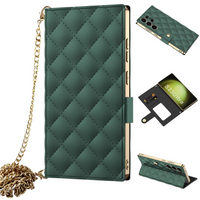 Flip case for Samsung Galaxy S23 Ultra, GKK Mirror Wallet, green