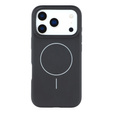Silicone sleeve for iPhone 17 Pro, for MagSafe, anti-shock, black