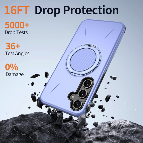 MagSafe case with stand for Samsung Galaxy A57 5G, purple