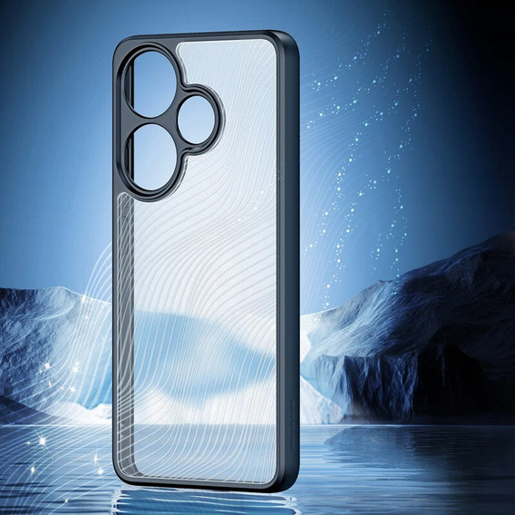 DuxDucis case for Xiaomi Poco F6, Aimo case, transparent / black