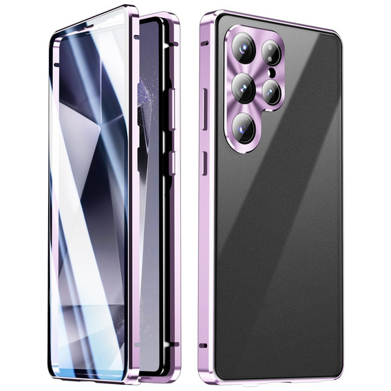 Case for Samsung Galaxy S25 Ultra, Magnetic Dual Glass, purple